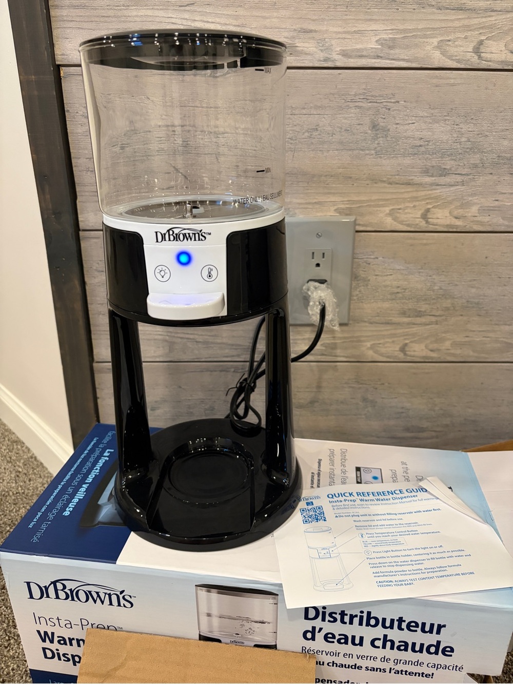 Dr. Brown's Insta-Prep Warm Water Dispenser - Black/Clear